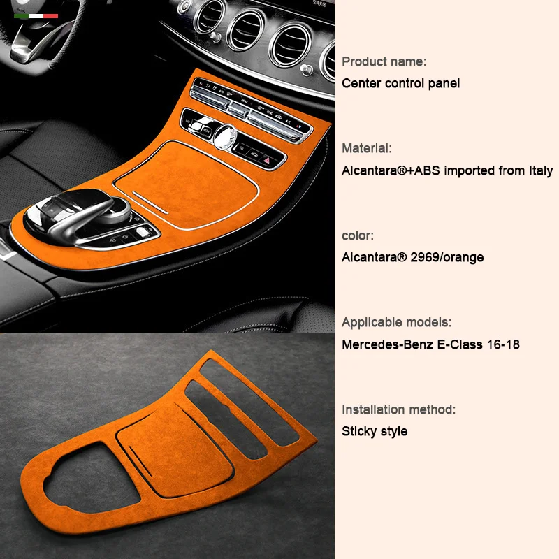 

Alcantara Suede For Mercedes Benz E Class W213 2016 2017 2018 Car Central Console Gear Shift Panel Trim Cover Protect Shell