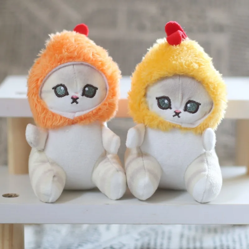 Boneka kucing hiu lucu 12cm boneka kucing udang goreng boneka liontin kamar indah tas mobil liontin Dekorasi hadiah liburan