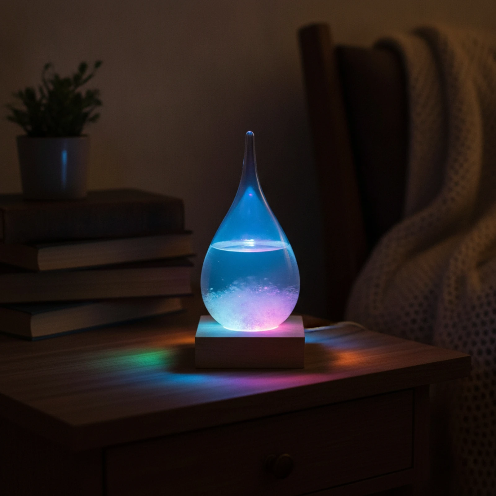 Glass Weather Forecast Bottle Transparent Teardrop Storm Glass Weather Forecast Bottle Unique Glassware Sealed for Teachers