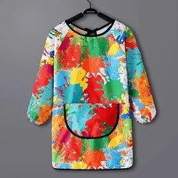 Children Adults Painting Waterproof Apron Kids Long Sleeved Eating Kindergarten Reverse Dressing Art Graffiti Interaction