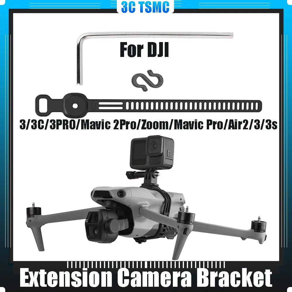 

Top Extension Camera Bracket 1/4 Thread Camera Fill Light Top Bracket Camera Top Mount Holder for DJI Air 2/3S Mavic 2/3Pro