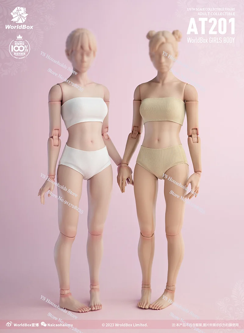 Worldbox at201 1/6 menina corpo articulado flexível tipo perna normal at202 modelo de nádegas gordas para figura de ação feminina de 12 '', decoração diy