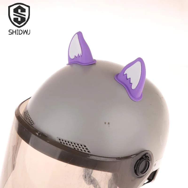 オートバイヘルメット猫耳装飾ヘルメット耳アクセサリースクーター自転車バイクスケートボードサイクリング粘着