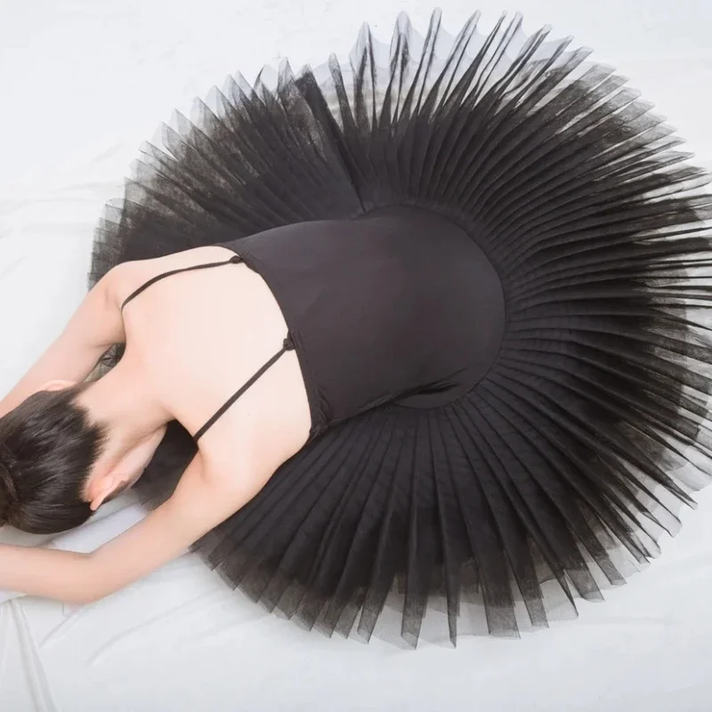 المهنية توتو أزياء الباليه راقصة الباليه ملابس الرقص التدريب الزي مرحلة الأداء الزي رقيق شبكة تنورة لفتاة النساء