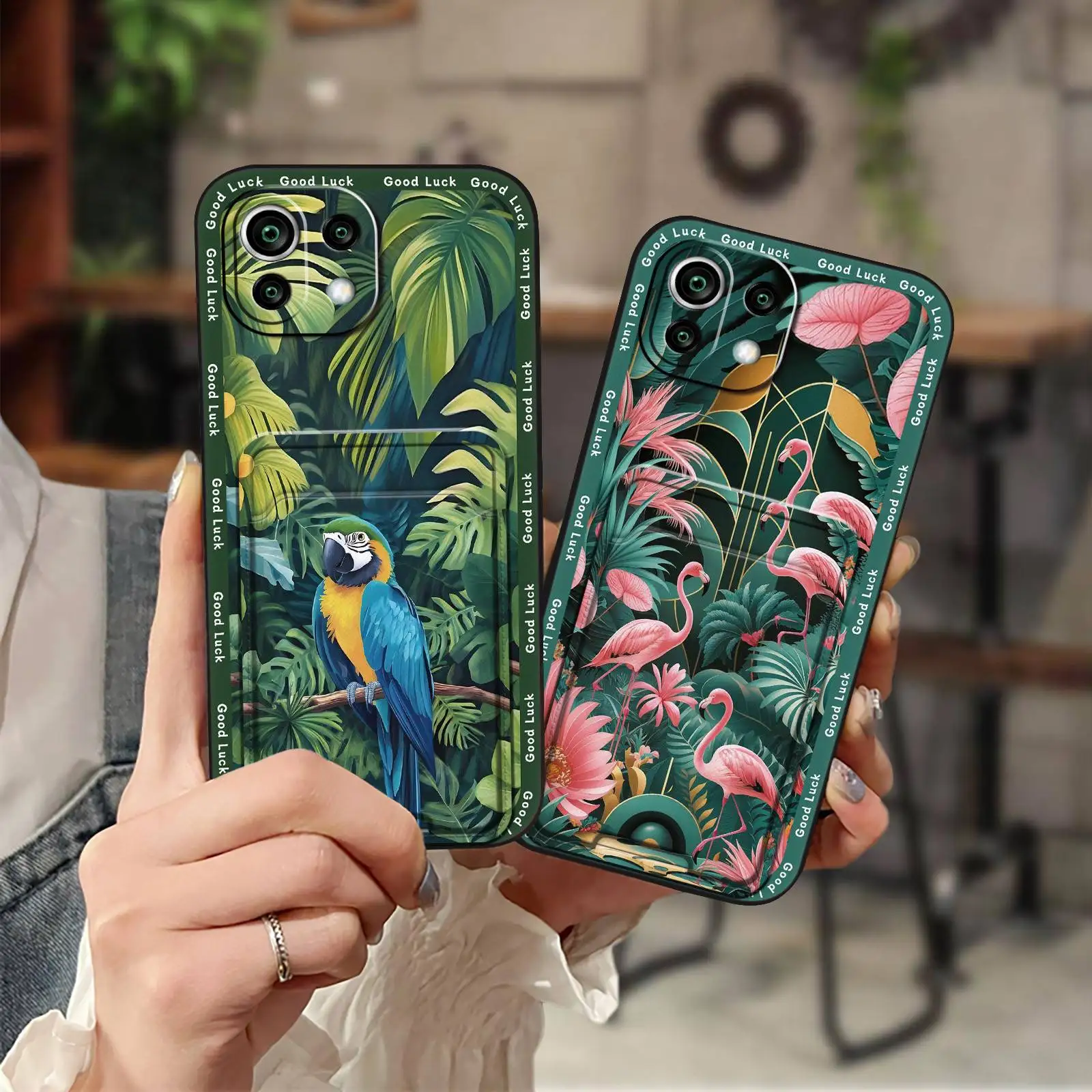 

Dirt-resistant Anti-dust Phone Case For Xiaomi 11 Lite/11 Lite NE Anti-knock protective Cute Card slot Cover Full wrap