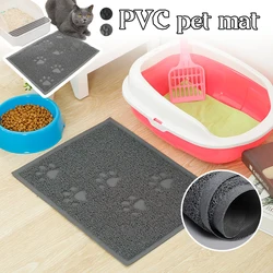 Pet Cat Litter Mat Waterproof Pvc Foldable Cat Litter Trapping Bed Pads for Cats Non-Slip Sand Pad Washable Pet Clean Supplies