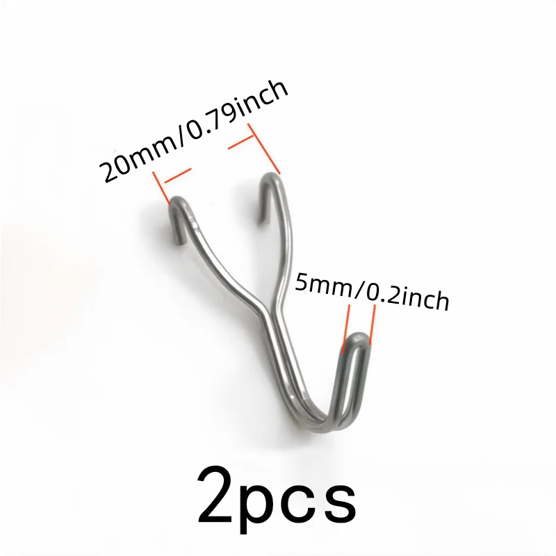 20mm Pegboard Hooks 2 pcs, 304 Stainless Steel, Easy Snap-On Pegboard Fit, for Garage Tool Storage, Multipurpose