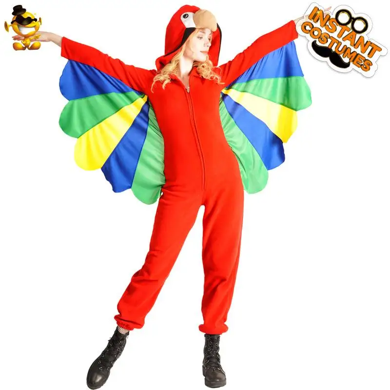 

Halloween Adult Women's Funny Animal Parrot Onesie Costume Role-playing Stage Parrot Prop Outfit NuSun N90 DD485 Fall