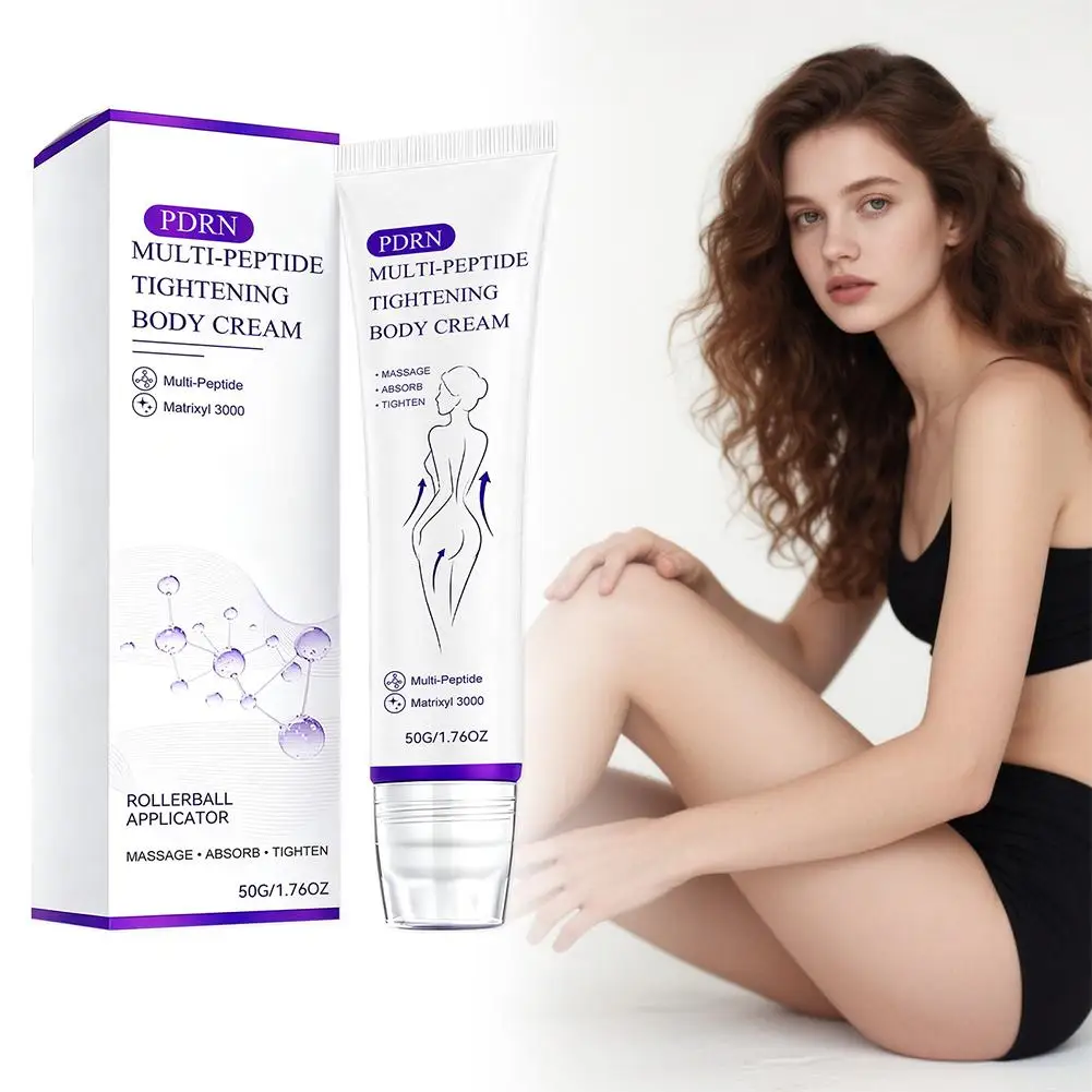 PDRN Multi-Peptide Body Cream with Matrixyl 3000, Tightening & Firming Massage Rollerball, Anti-Aging Moisturizer for All Skin