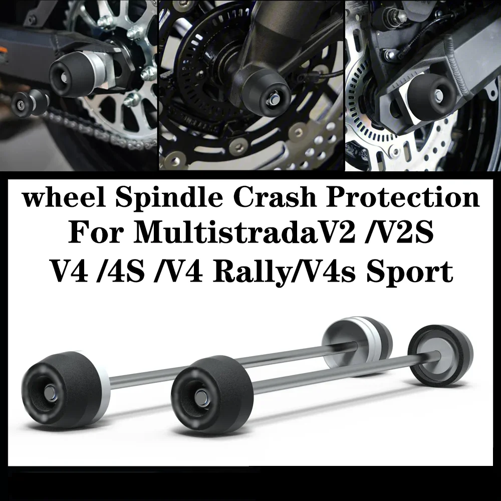 

For Ducati Multistrada V2 / V2S & V4 / V4S / V4 Rally & V4 S Sport 2021-2023 Front & Rear wheel Spindle Crash Protection Kit