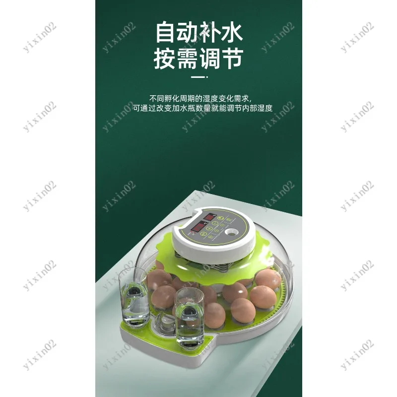 Fully Automatic Small Incubator for Chicken Quail Parrot Bird Eggs Mini Home Use Hatcher