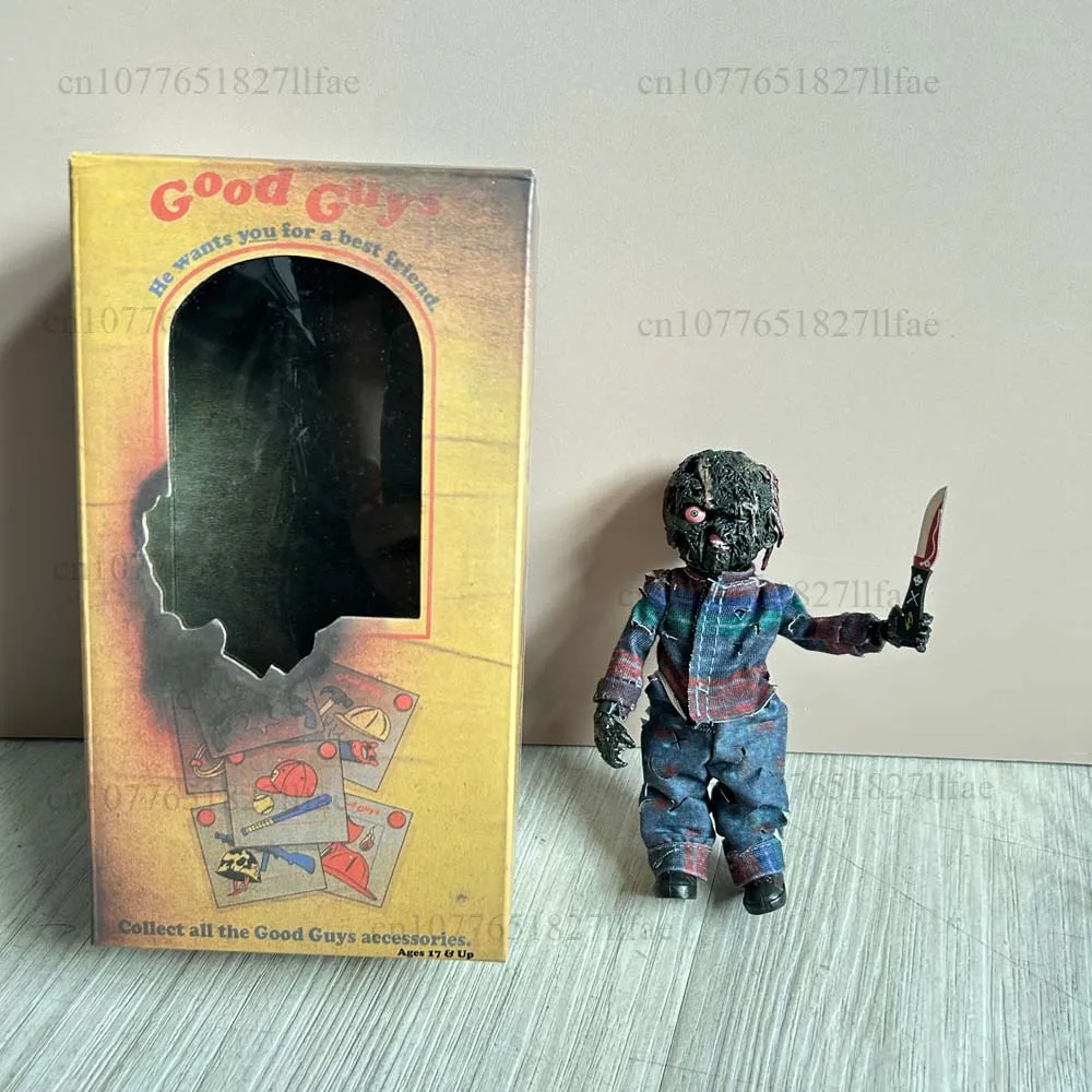 

NECA Good Guys Figure Burnt Chucky Real Clothes 12cm Horror Doll Action Figure Model Toys Joint Movable Doll Gift For Friends
