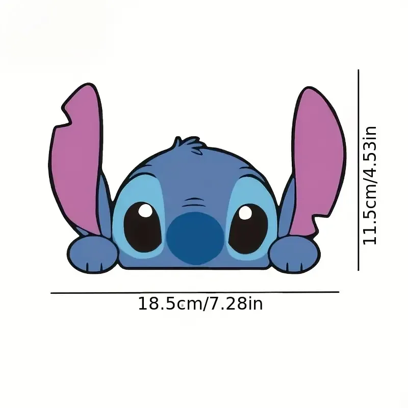 Disney Stitch Funny Action Car Stickers Anime Characters Covering Scratches Electric Motorcycle Car Stickers Birthday Gifts