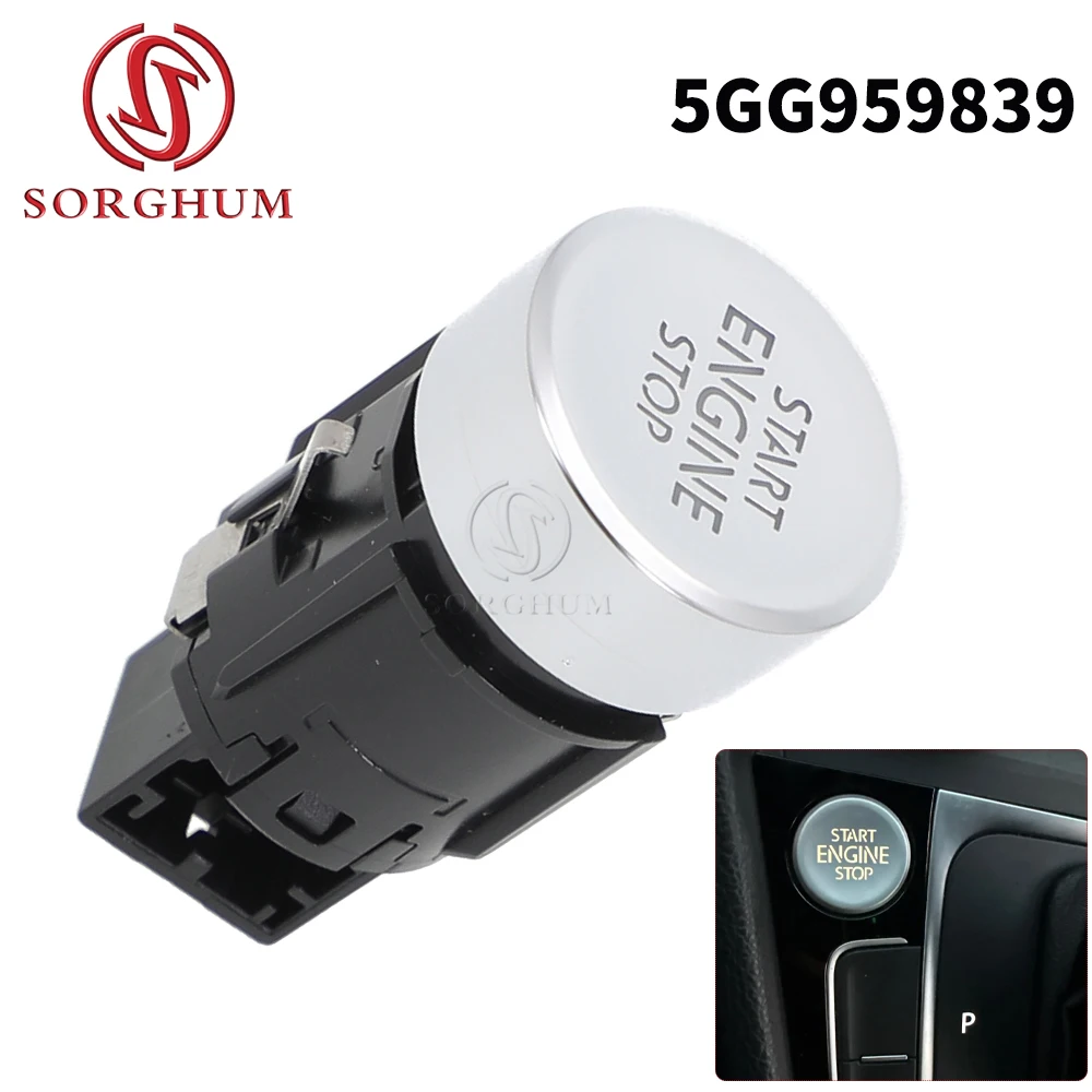 SORGHUM Auto-Motorstart-Stopp-Knopf Zündschalter 5GG959839 für VW Golf 7 MK7 VII 5GG 959 839 Golf GTI E-Golf Sportwagen
