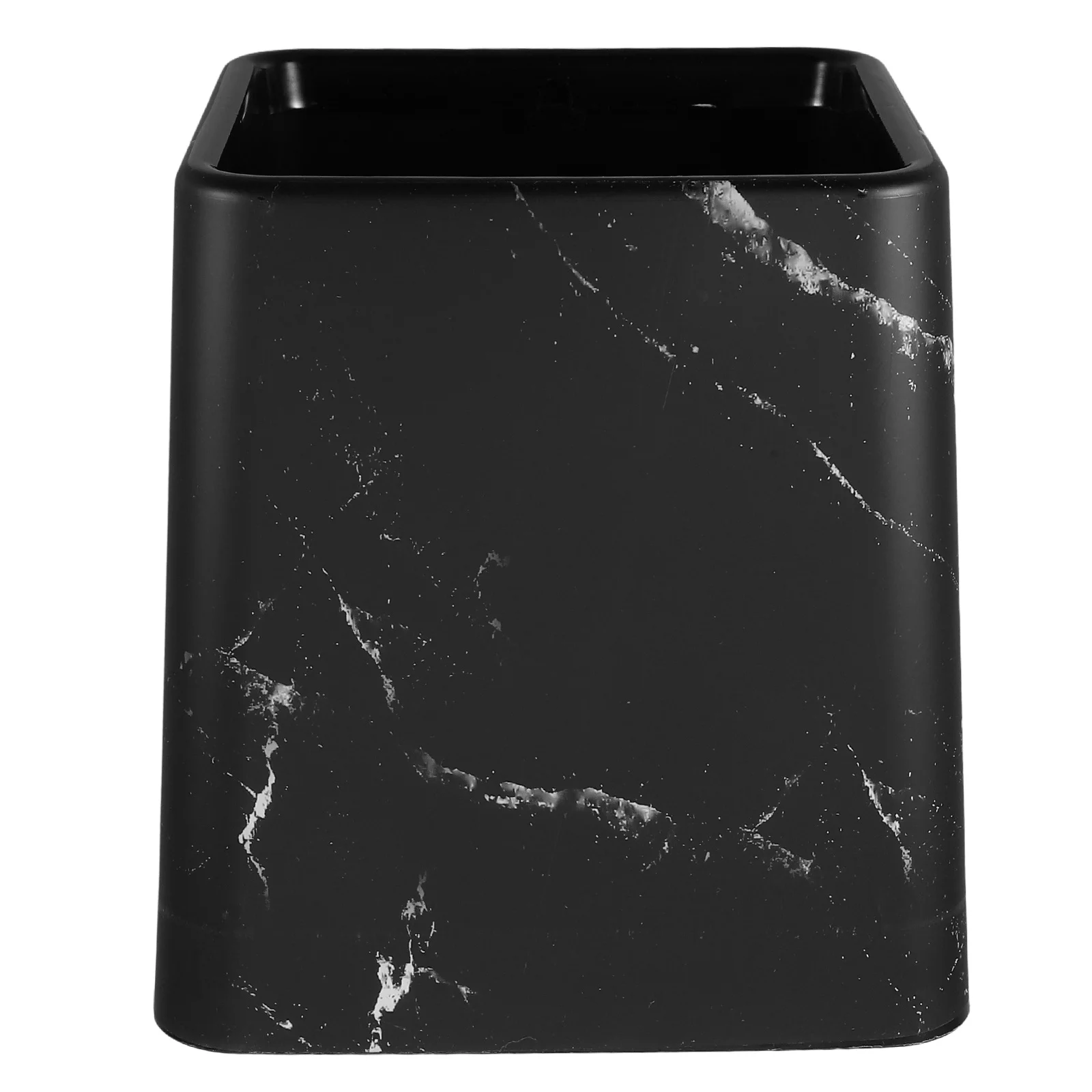 Decorative Marble Pattern Desktop Trash Can Small Waste Basket for Bedroom Kitchen Bathroom Office Living Room - Image 3