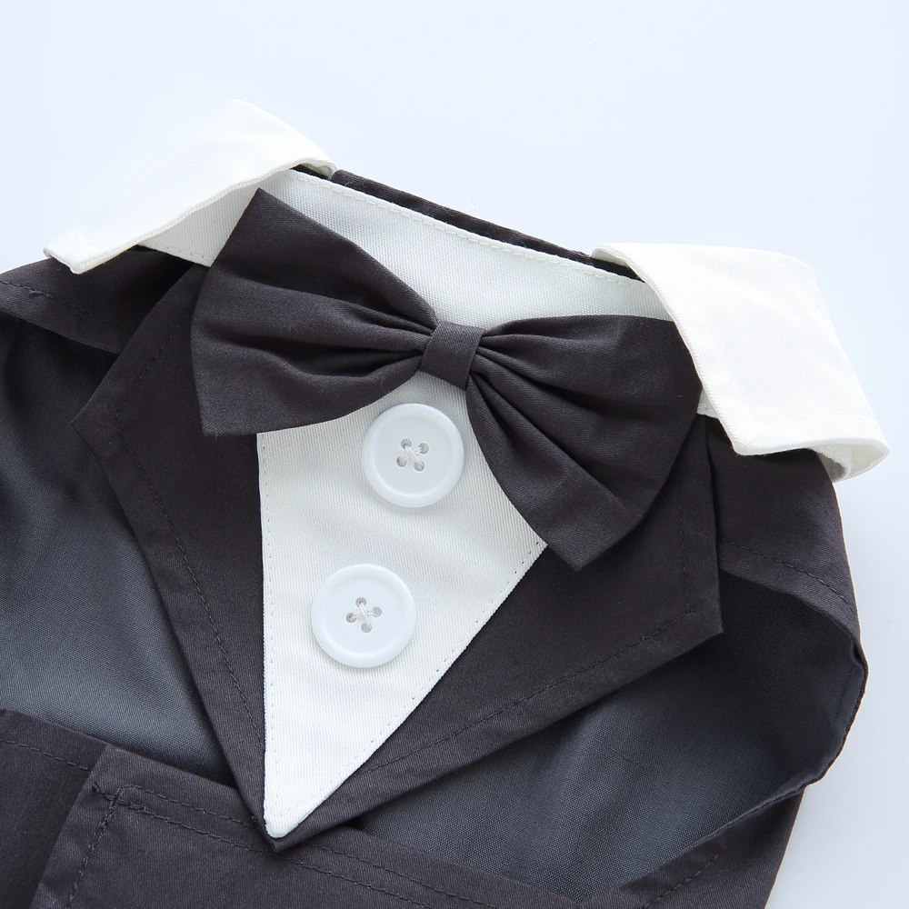 Pet Wedding Suit Gentleman Wedding Pet Dog Halloween Clothes Dog Cute Cachorro Mascotas Suit Bow Tie Wedding Shirt Costume