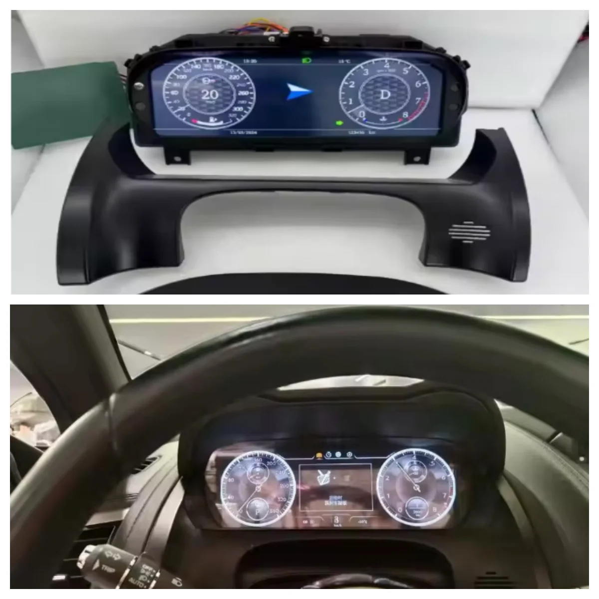12.3 بوصة LCD أداة العنقودية الرقمية لجاكوار F-TYPE 2015-2020 لوحة القيادة الظاهري قمرة القيادة سرعة متر عرض عداد المسافات