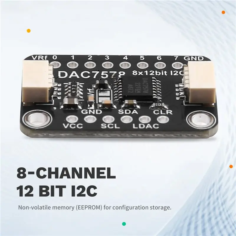 B27B DAC7578 Breakout Board- I2C Interface 8-Channel 12-Bit DAC Module For STEMMA QT/Qwiic