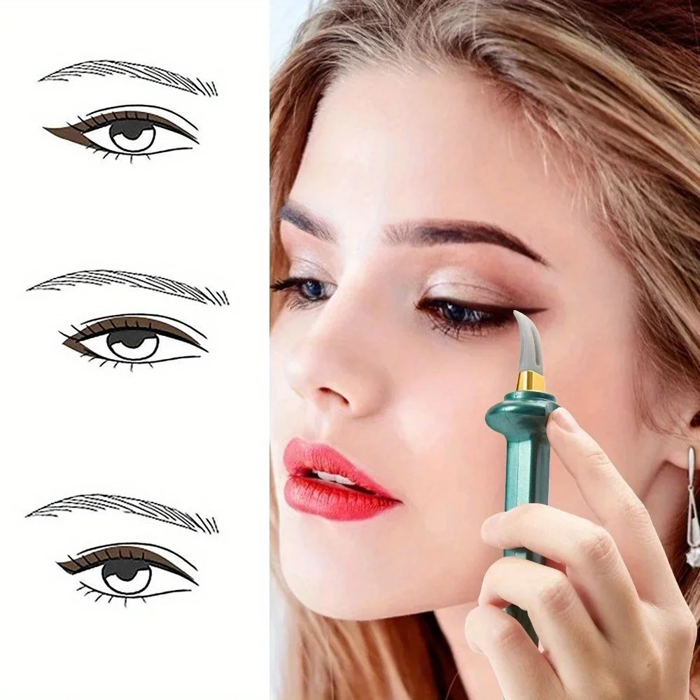 Bâtonnet applicateur d'eyeliner en silicone - Pointe flexible et précise, pinceau pour eyeliner, aide au maquillage des yeux, peut éviter les bavures.
