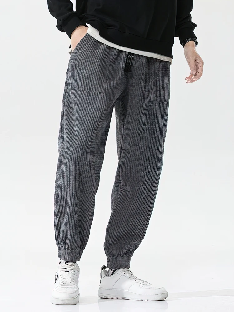 الخريف الشتاء الدافئة دراجة نارية عداء ببطء سروال قصير الرجال التكنولوجيا الصوف Sweatpants عادية سراويلي حريمي الذكور الرياضة الحرارية بنطلون