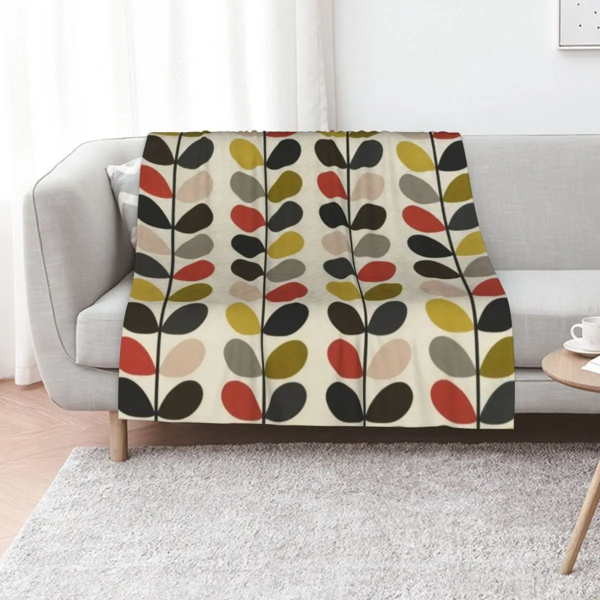 orla kiely multi stem,kiely pattern, orla kiely design,colorful multi stem ,No.2, Throw Blanket Baby Blankets