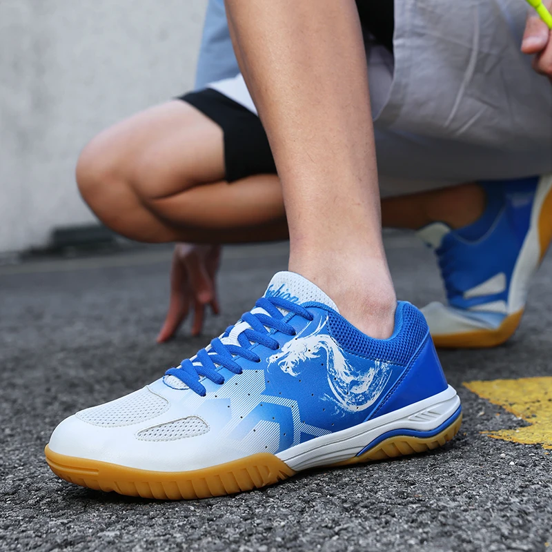 Unisex Trendy Professional Volleyball Badminton Tennis Shoes Comfy Non Slip Durable Lace Up Rubber Sole Couple shoes Sneakers
