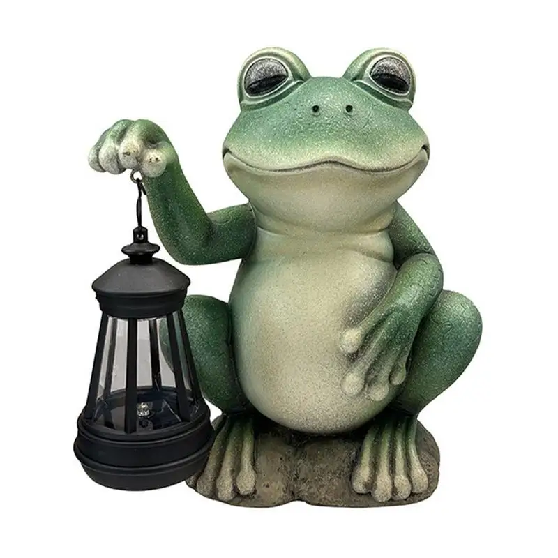 

1pcs Solar Energy Simulation Frog Lantern Frog Solar Lamp Courtyard Decorative Figurines Decoration Ornaments Outdoors Garden