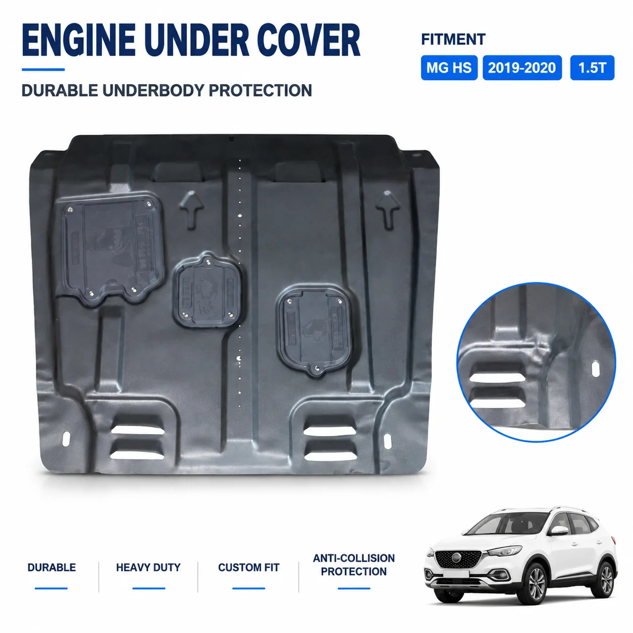 For MG HS MG Pilot 2019-2020 1.5T Engine Under Guard Heavy Duty Underbody Protection Custom Fit Anti Collision Design