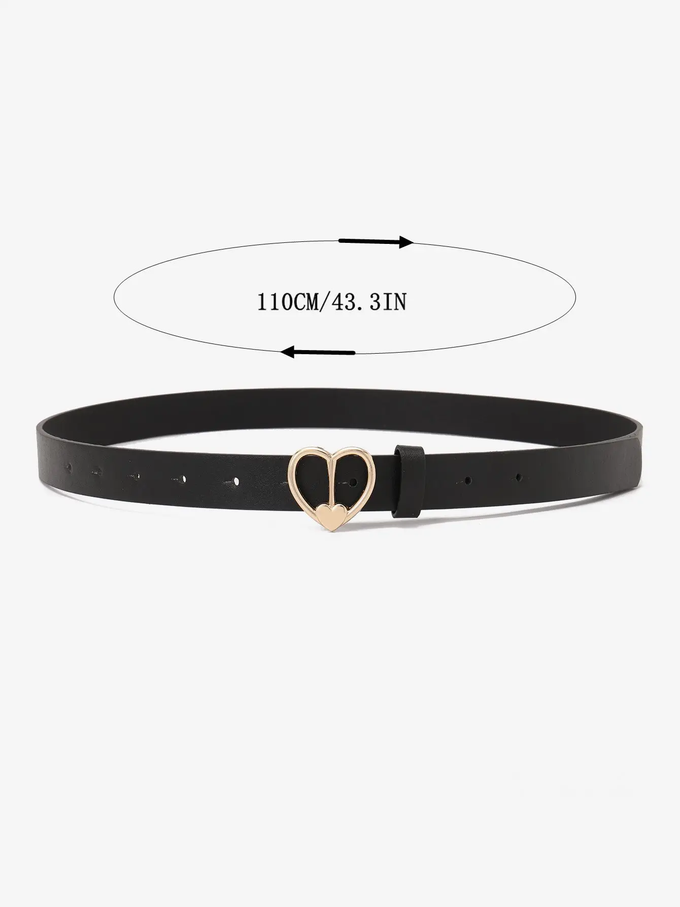 1PCS new fashion love buckle belt, high-grade PU belt, jeans dress decorative belt.