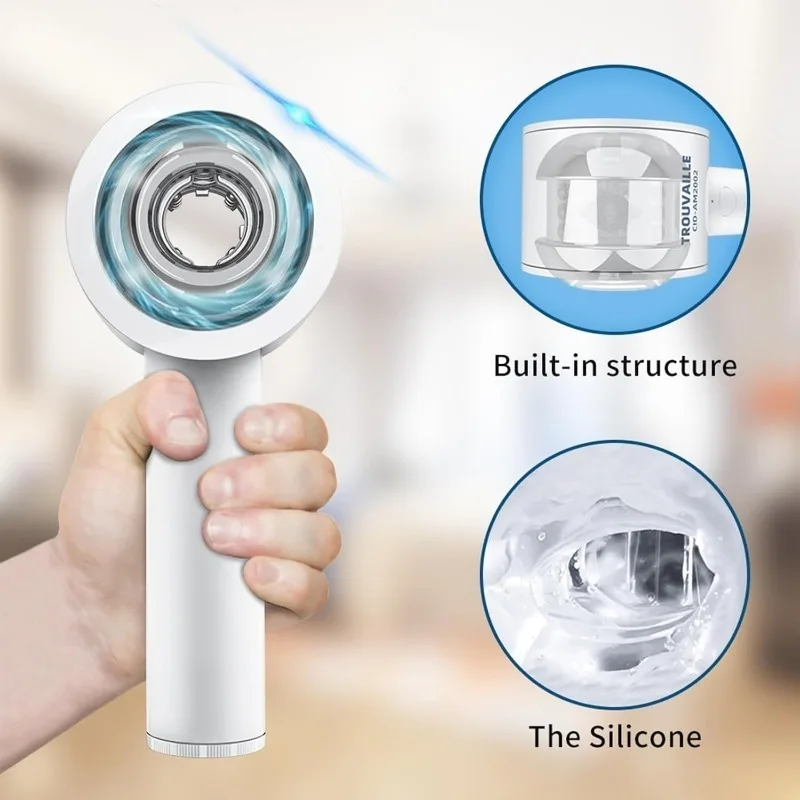 Automatic Male Masturbator Hands Free Masturbators Cup Realistic Vagina Vibrator Pocket Blowjob Sex Machine Sex Toys Adult Game