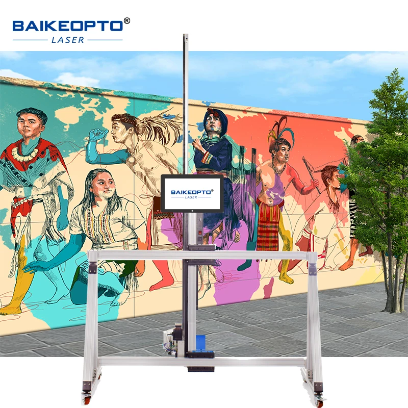 BK-UV64T GW64T Automatic CMYK 2heads  effect automatic high resolution wall printer AI Intelligent Inkjet Printer Machine