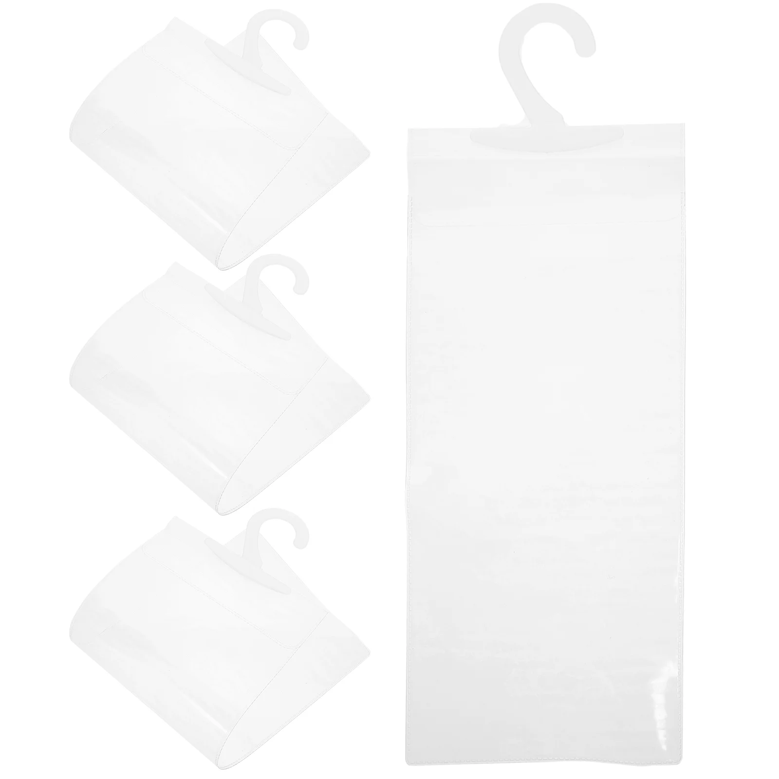 4 Pcs Disability Slogan Hanging Bag Clear Parking Sign Holder The Tag Storage Pvc Handicap Placard for