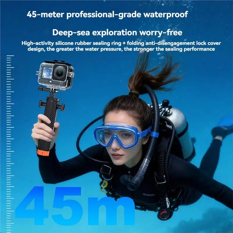 Best-For DJI Action6 45M Waterproof Case Underwater Diving Housing
