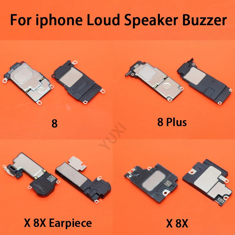 

YUXI 1PCS LoudSpeaker + Earpiece Flex Cable For iPhone 8 8plus X 8X Loud Speaker Sound Ringer Buzzer inner Ringtone Parts