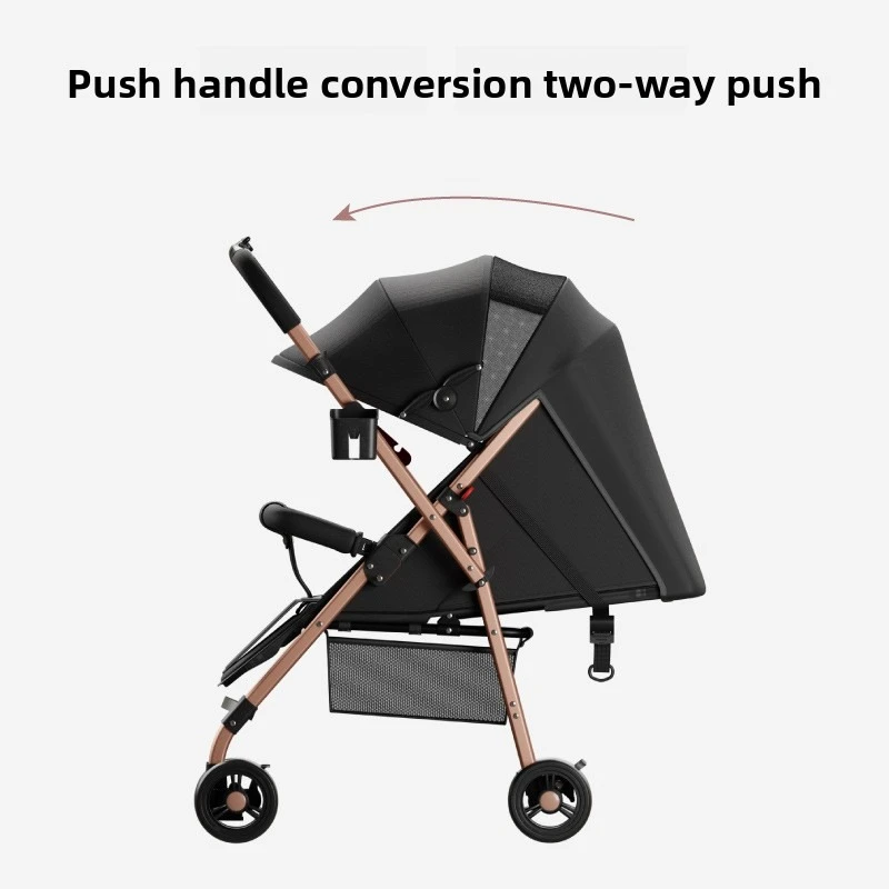 

Baby Stroller Ultra Lightweight Reversible Seat Foldable Newborn Carriage Sit and Lie Reclining Travel System