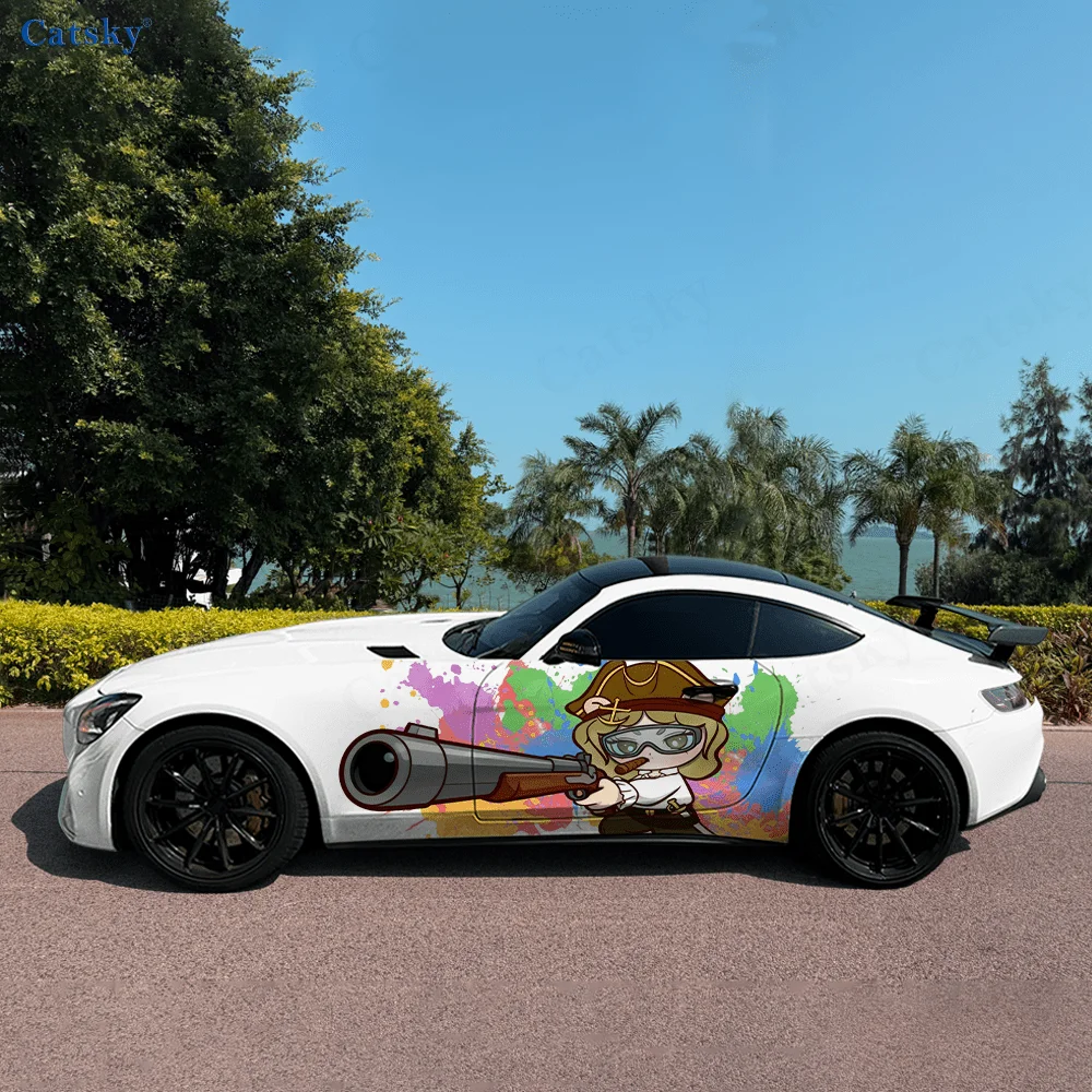 Goggles Lion Captain Color Car Vinyl Wraps Decal Self-adhesive PVC Sticker Suitable for Trucks SUV Decor Auto Accessories Gift