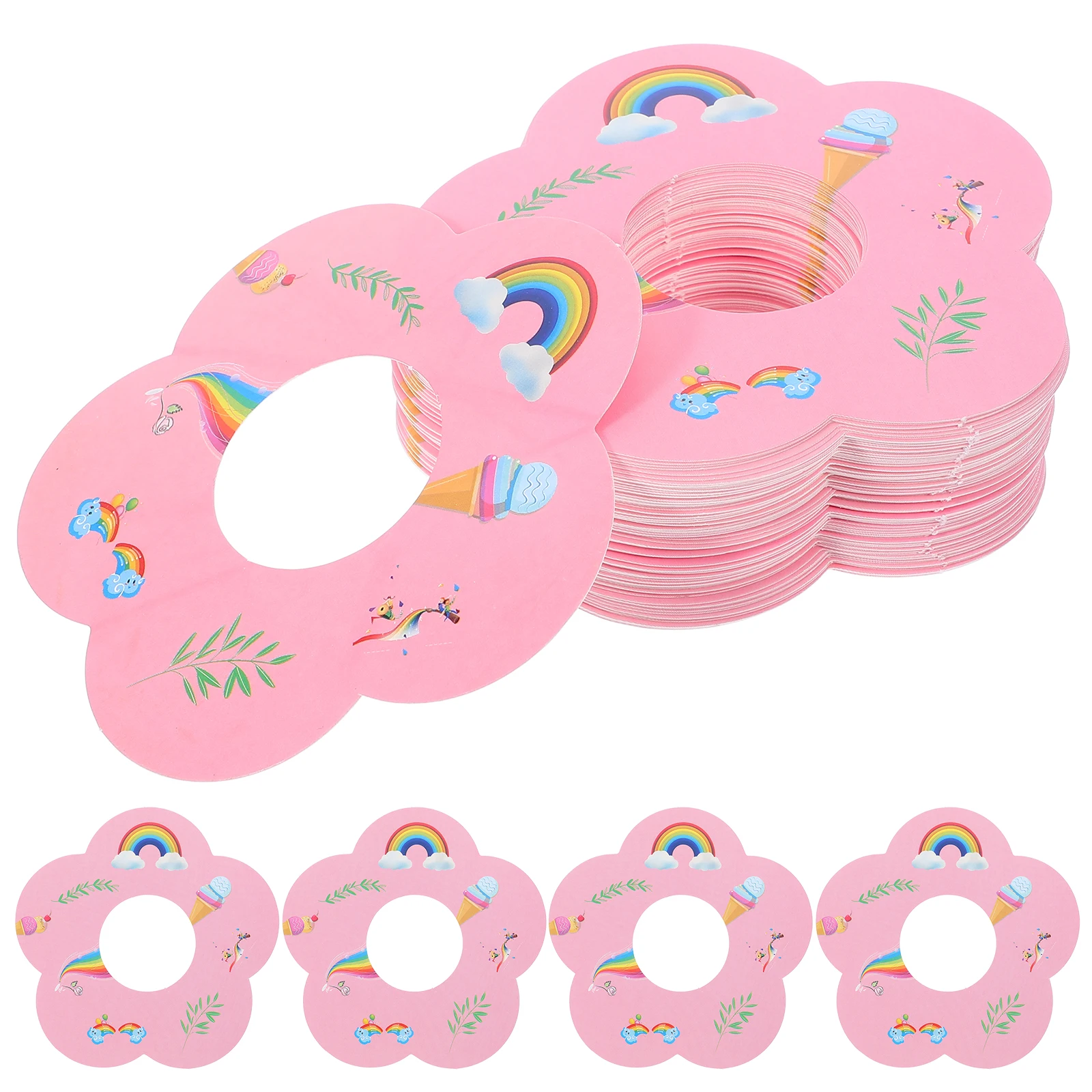 

100 Pcs Ice Cream Cone Holder Anti Drip Paper Catcher Jam Proof Pop Holders Popsicle Papers Kitchen Bar Accessories
