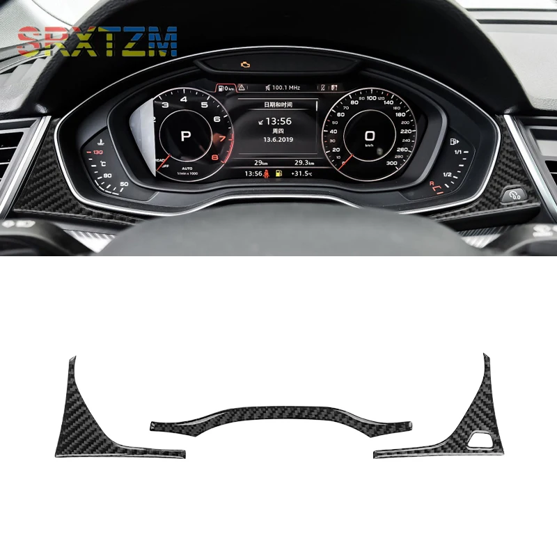 Carbon Fiber Interior Speedometer Cover Trim For Audi Q5 2018-2022 Sticker Moulding Decals