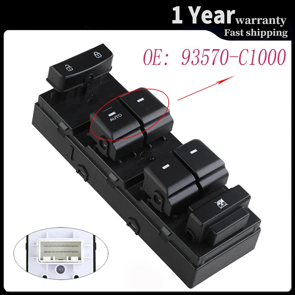 

Electric Power Master Left Side Window Switch Control Button for Hyundai Sonata 2015 2016 2017 2018 2019 93570C1000 93570-C1000