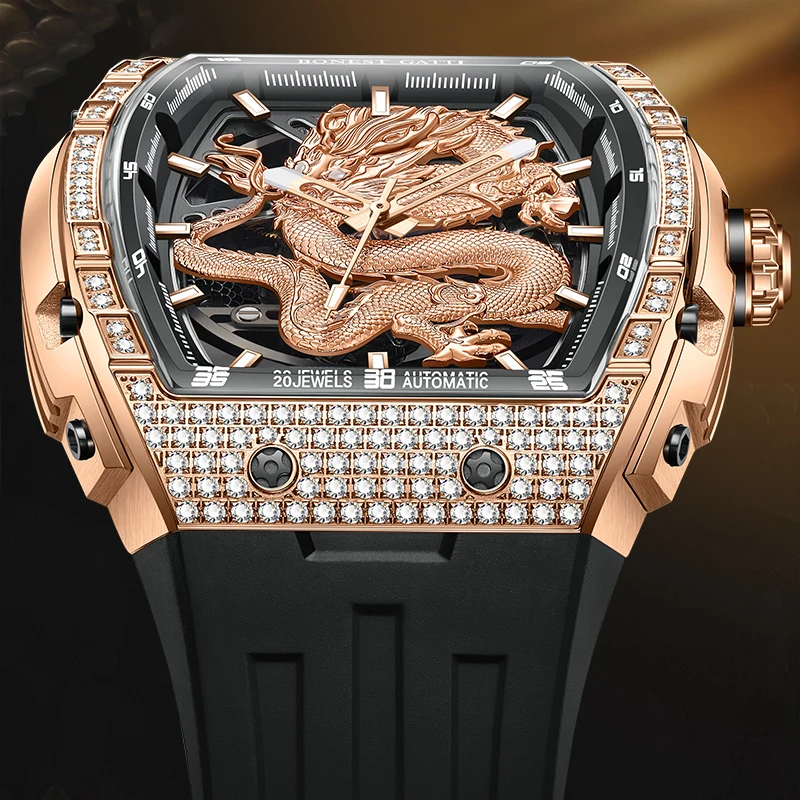 ولدت ساعات رجالية ميكانيكية للأزواج من BONEST GATTI مع زوج من الساعات الألمانية الفاخرة لهدايا عيد الحب