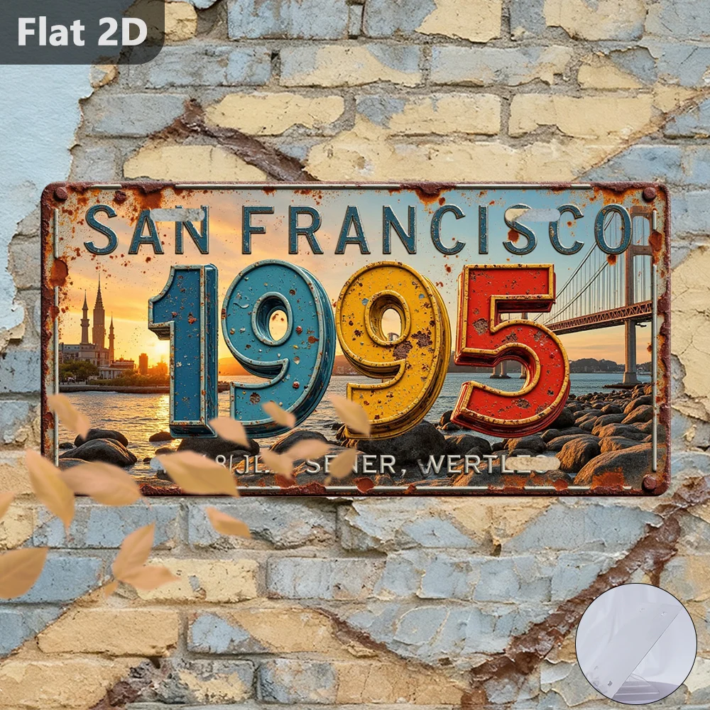 2D Flat, 1pc, Only for Decoration Decor, Outdoor Signs & Wall Decor ,  Sign SAN FRANCISCO