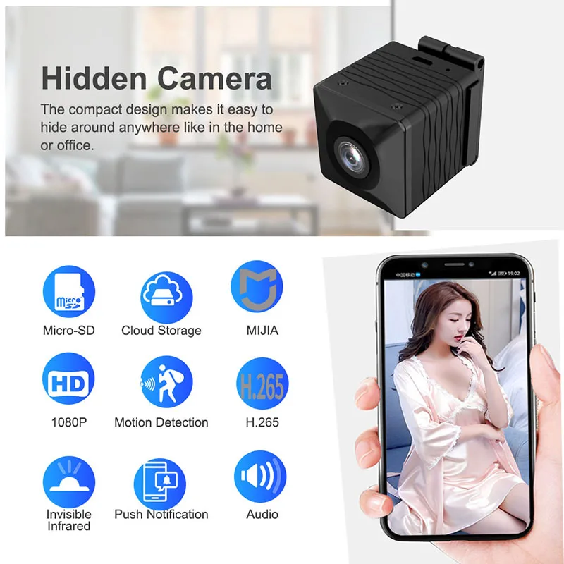 Mini Camera WiFi Micro Video Camcorders HD 1080P Smart Home Surveillance Small Camera Recorde Security p2p ip Wireless WiFi Cam