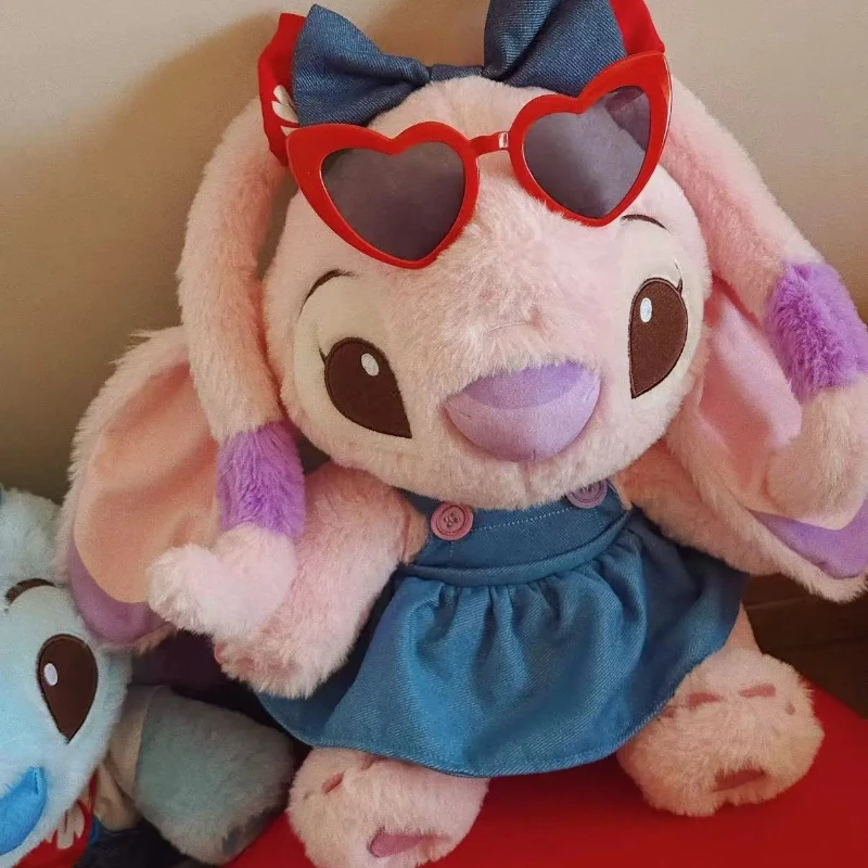 Cartoon Disney Stitch &Angel Cowboy Cute Soft Plush Doll Stuffed Toy Sofa Cushion Home Decoration Throw Pillow birthday gifts