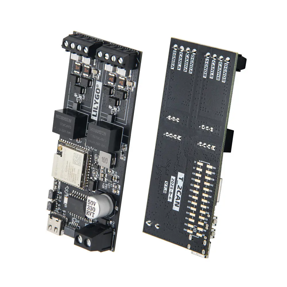 LILYGO® T-2CAN ESP32-S3 Development Board Stand-Alone CAN Controller with SPl Interface 16MB FLASH / 8M PSRAM Wireless Module