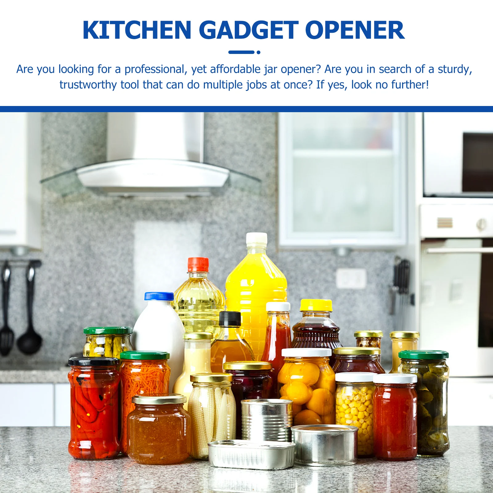 

Silver Multifunction Jar Opener Ergonomic Design Smooth Rotation Can Bottle Lid Opener Kitchen Gadget for Party Restaurant Home
