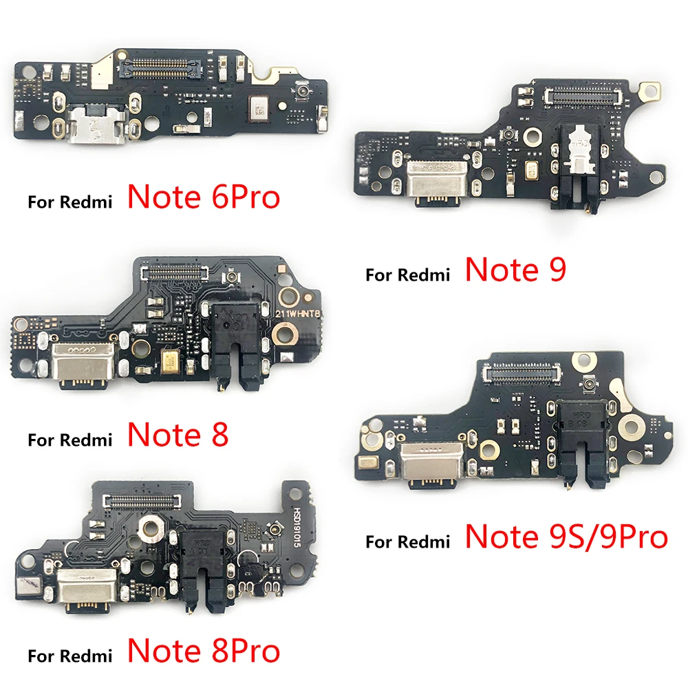 

20Pcs/Lot，USB Charger Charging Dock Port Connector Board Flex Cable For Xiaomi Redmi 9 9A 9C 9T Note 8 7 6 9 Pro 8T 9 9S 5 5A