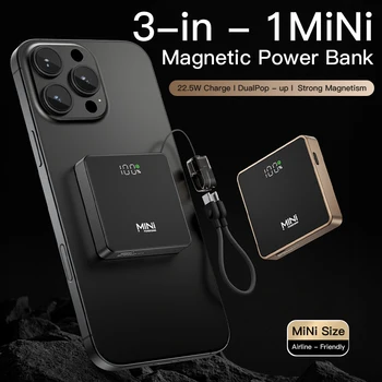 Original Portable MINI Magnetic Wireless Powerbank 10000mAh Power Banks for Magsafe Extern