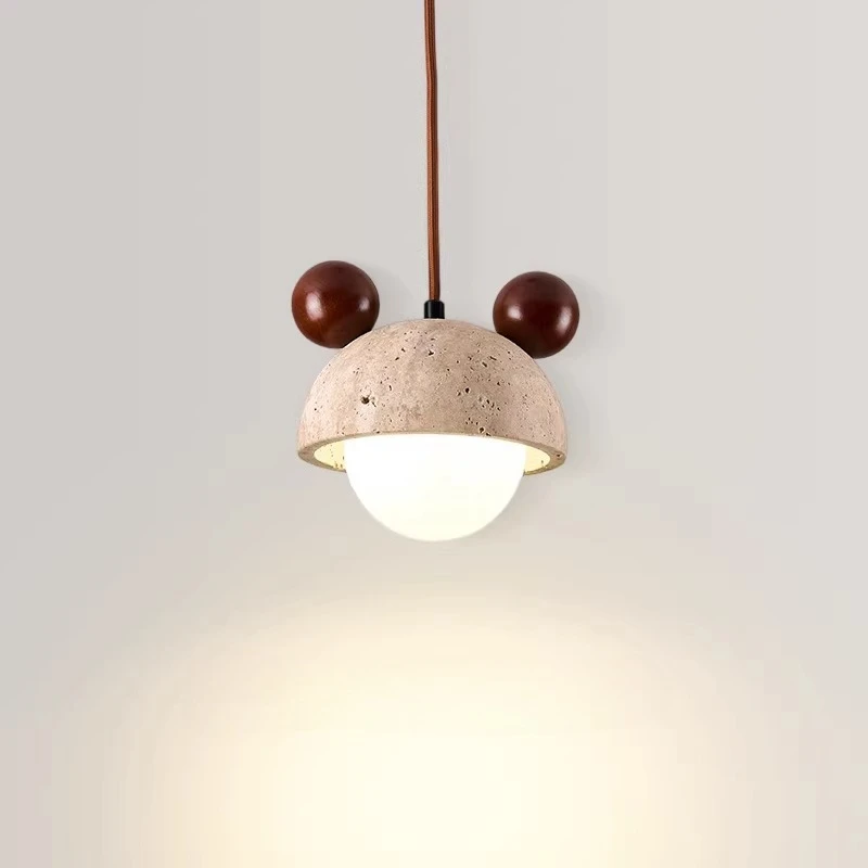 

Yellow Cave Stone Pendant Lamp, Japanese-style Wabi-sabi Style Retro Individual Creative Counter Dining Room Hanging Line Lamp