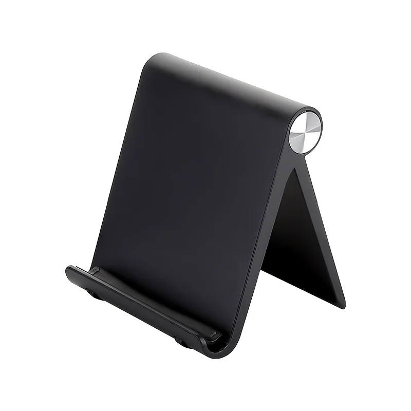 Portable plastic mobile phone holder, desktop tablet computer support frame, simple folding mobile phone holder