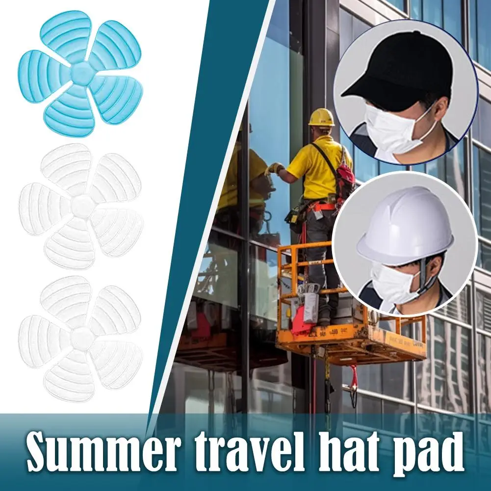 Wielokrotnego użytku Summer Travel Cooling Ice Mat Liner Helmet Cool Pad dla pracownika na świeżym powietrzu z dobrą wydajnością chłodzącą do jazdy na rowerze B6B3